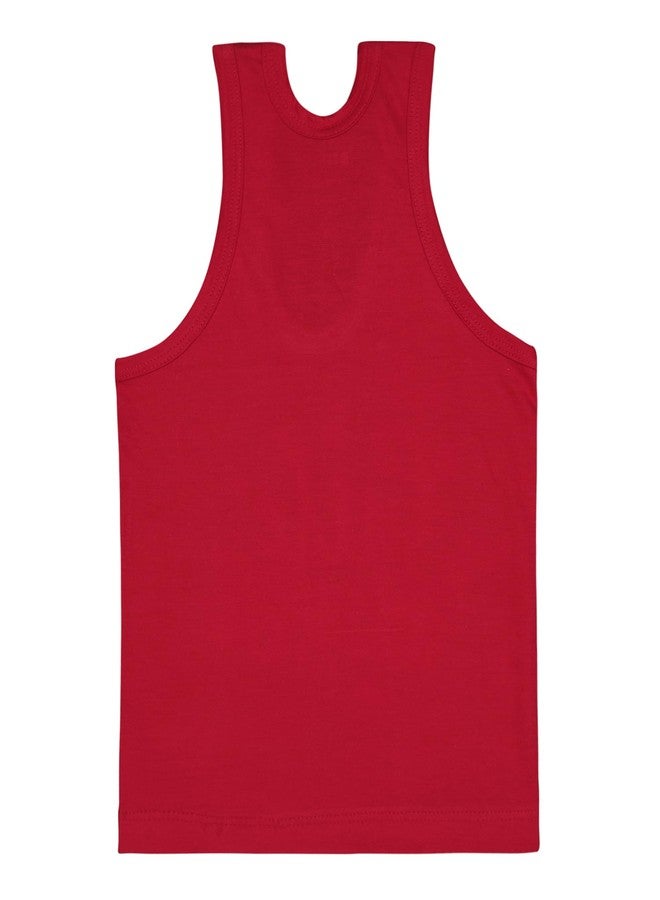 Bodycare Boys Round Neck Sleeveless Vest Pack of 4 - Assorted - Image 2
