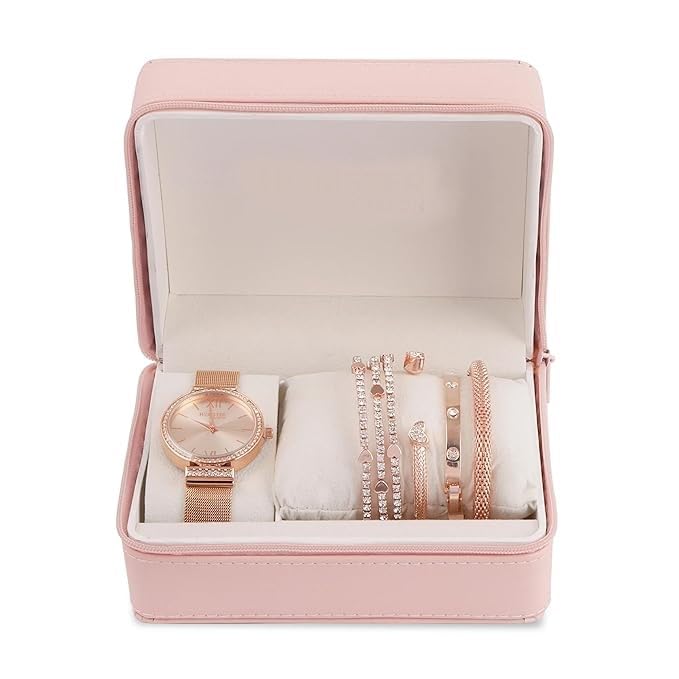 HAMSTER London Evening Star Women’s Rose Gold Watch | Elegant Analog Watch for Women | Stainless Steel Strap | Classic Round Dial | Gift for Her - Image 1