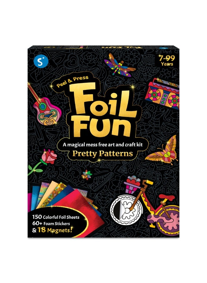 Skillmatics Foil Fun - Pretty Patterns, Mess-Free Art, Magnets, DIY Colorful Creative Activity, Craft Kits, Gifts for Kids, Teens, Adults, Families - Image 1