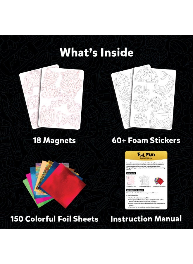 Skillmatics Foil Fun - Pretty Patterns, Mess-Free Art, Magnets, DIY Colorful Creative Activity, Craft Kits, Gifts for Kids, Teens, Adults, Families - Image 3