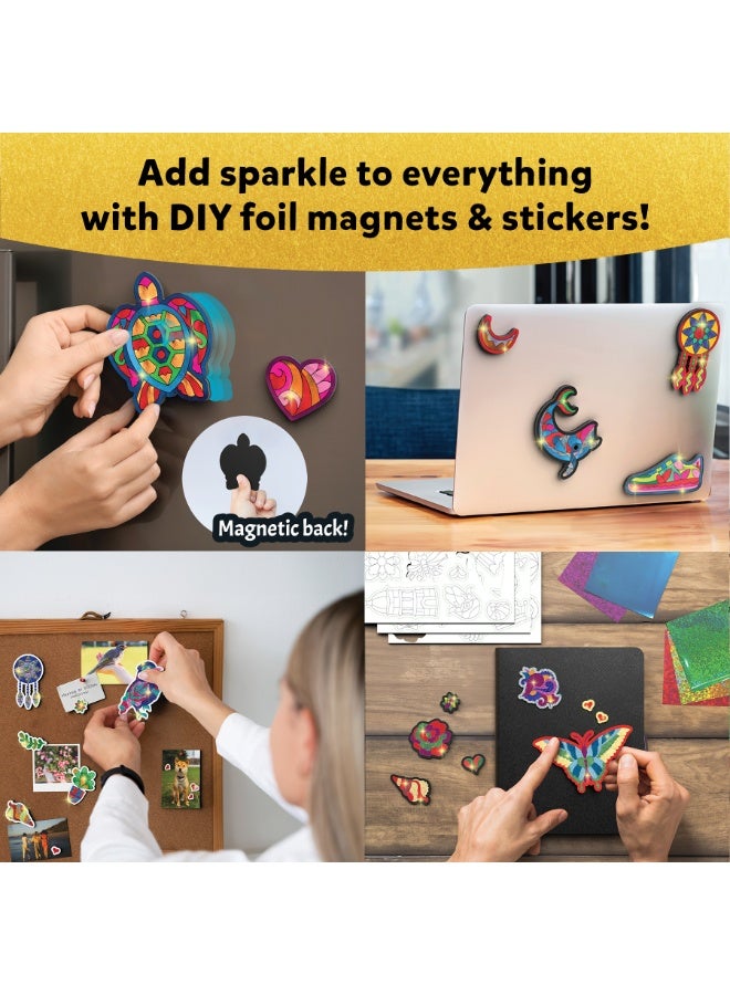 Skillmatics Foil Fun - Pretty Patterns, Mess-Free Art, Magnets, DIY Colorful Creative Activity, Craft Kits, Gifts for Kids, Teens, Adults, Families - Image 2