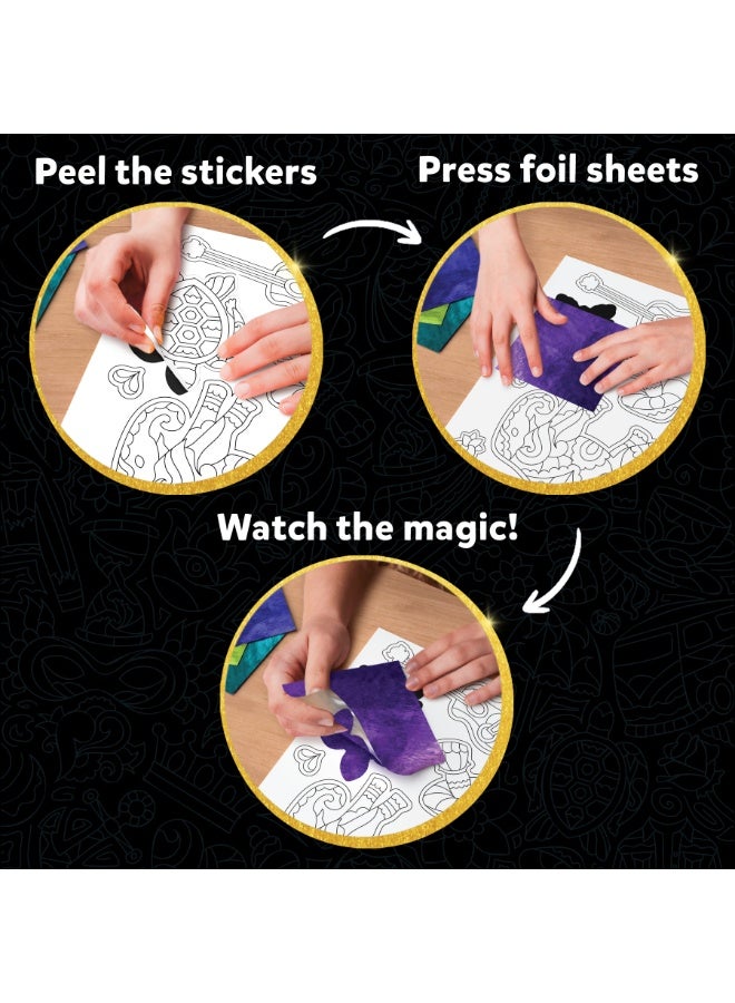 Skillmatics Foil Fun - Pretty Patterns, Mess-Free Art, Magnets, DIY Colorful Creative Activity, Craft Kits, Gifts for Kids, Teens, Adults, Families - Image 5