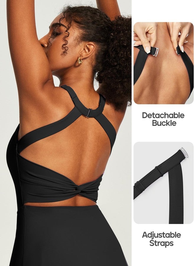 Heathyoga Easy Peasy Tennis Dresses for Women with Shorts Underneath and Bra Athletic Dress for Women Golf Workout Dress - Image 5
