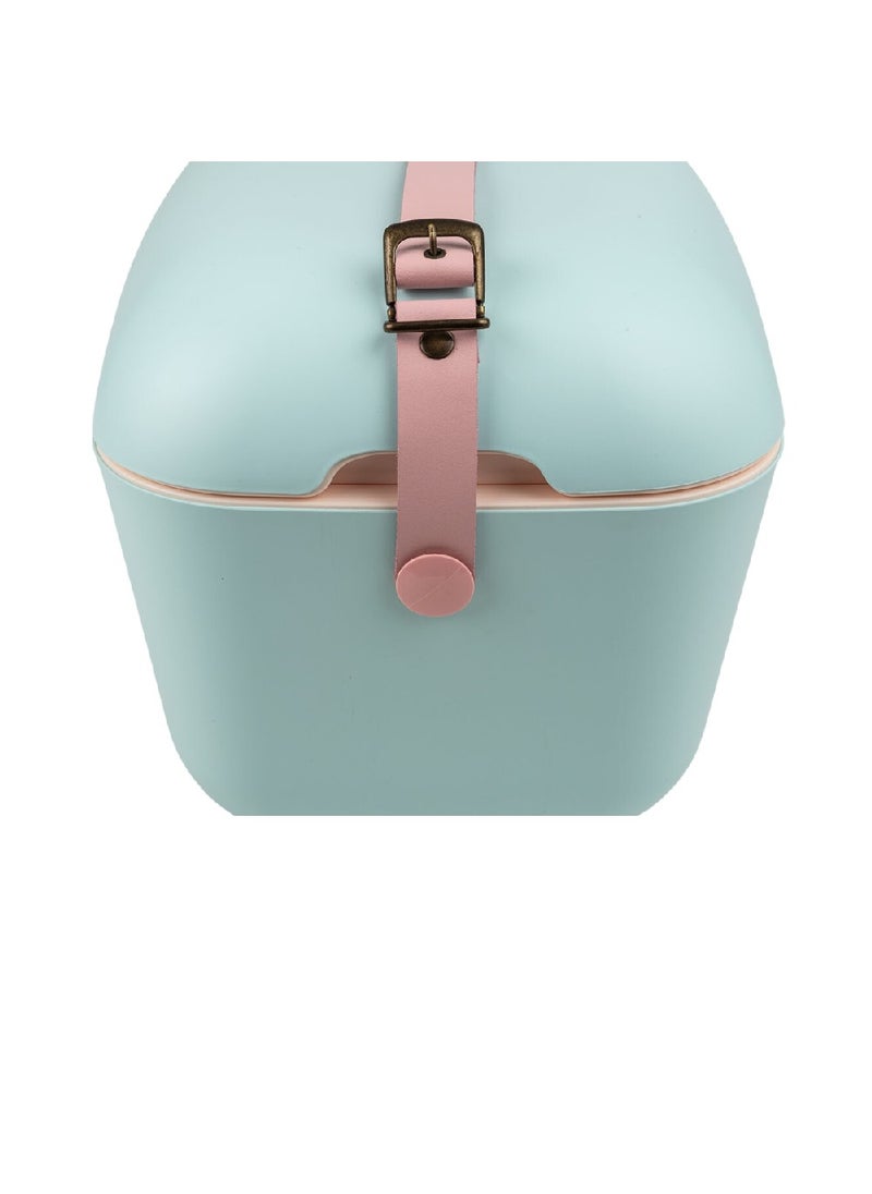 Polarbox 20L Classic Cooler Box with Leather Strap, Rigid Thermal Insulated Ice for Beach, Picnic Party Convertible Lid Polypropylene Insulation Nude/Olive PB-9258,Blue - Baby Rose  - Image 3