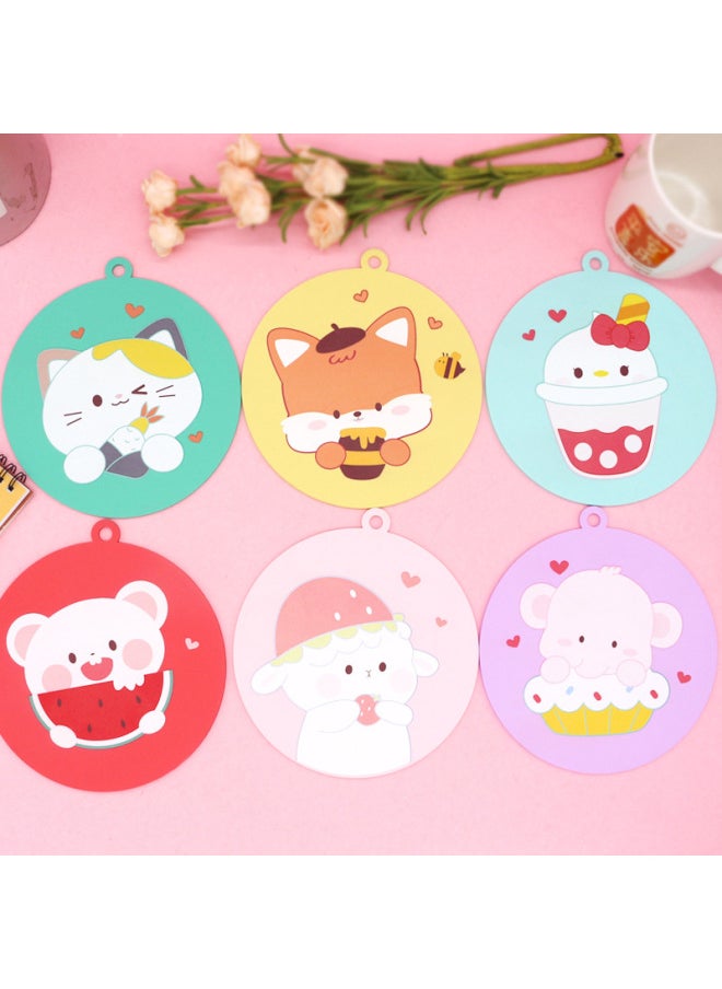 Generic - Kitchen Heat Insulation Mat Cute Coaster Cartoon Bowl Mat Silicone Anti-scalding Placemat Silicone Tea Mat Household Bowl Plate Mat-Specifications:Round Love Cat Bowl Mat 15CM - Image 1