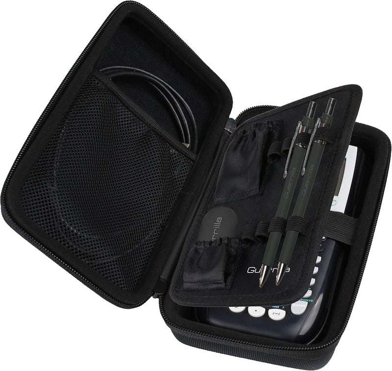 Guerrilla Hard Travel Case for TI-83 Plus, TI-84 Plus, TI-84 Plus Color Edition, TI-89 Titanium, TI-Nspire CX&CX CAS,HP50G Graphing Calculators + 's Essential Calculator Accessory Kit, Black - Image 2