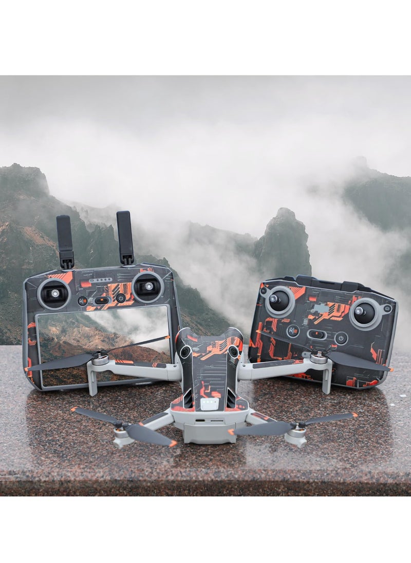 SYOSI - Skin Stickers for DJI Mini 4 Pro, Waterproof Decal Skins DIY Accessory Set Compatible with DJI Mini 4 Pro and RC 2 Controller - Image 1