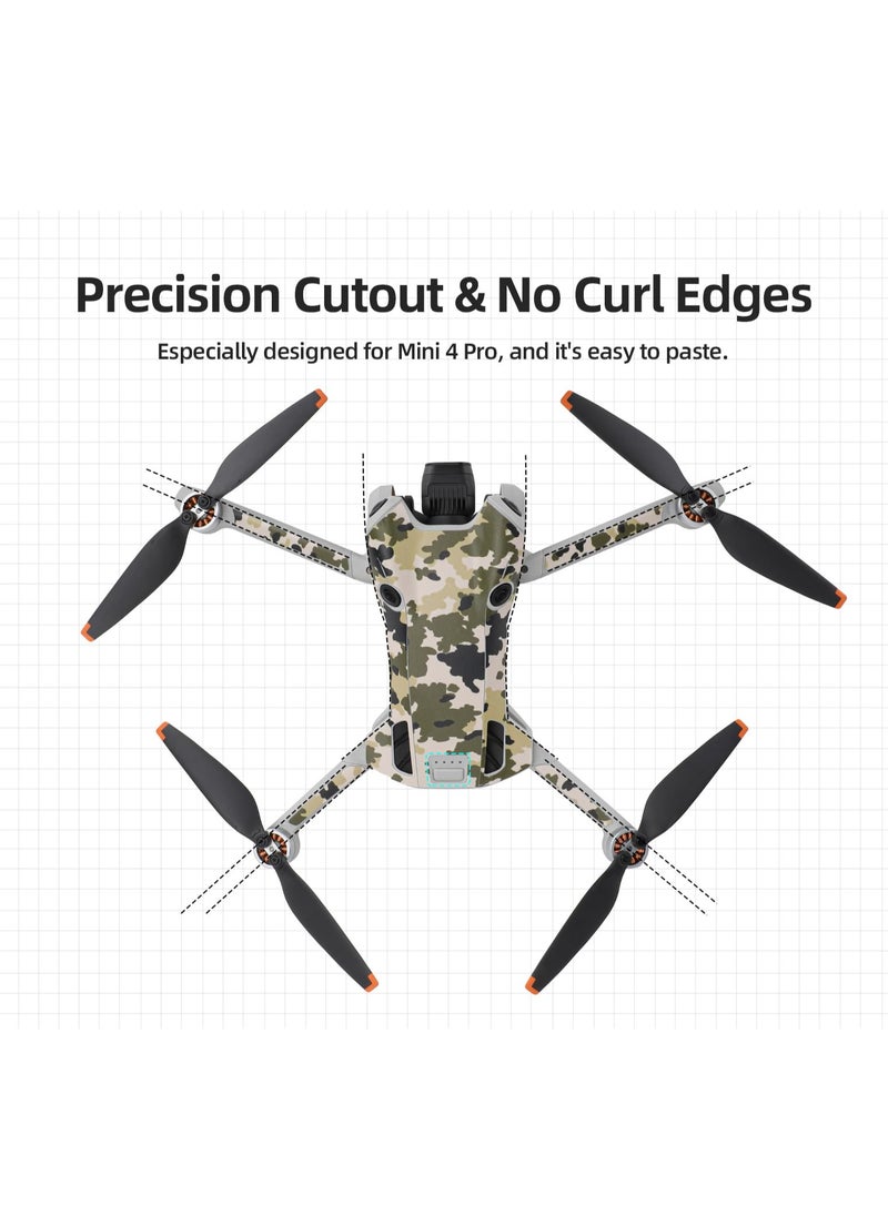 SYOSI - Skin Stickers for DJI Mini 4 Pro, Waterproof Decal Skins DIY Accessory Set Compatible with DJI Mini 4 Pro and RC 2 Controller - Image 1