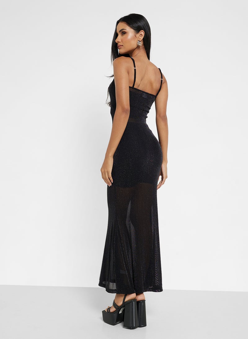 Ginger Sheer Glitter Maxi Dress - Image 2