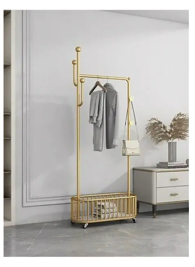 Beauenty Modern Coat Rack Living Room Furniture Mobile Clothes Rack on Wheels Bedroom Furniture Metal  - Image 4
