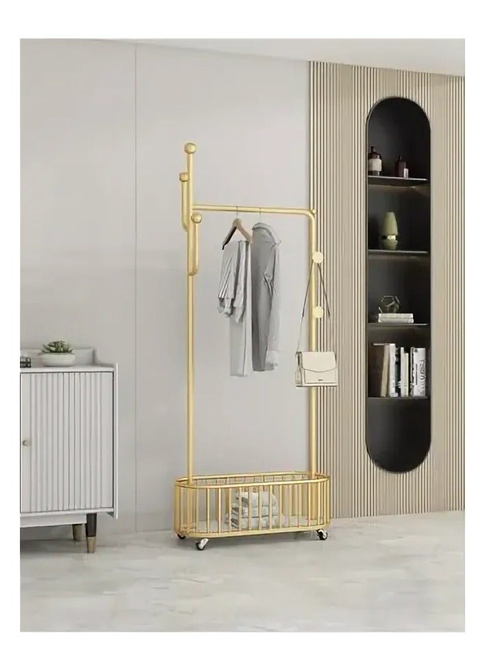 Beauenty Modern Coat Rack Living Room Furniture Mobile Clothes Rack on Wheels Bedroom Furniture Metal  - Image 3