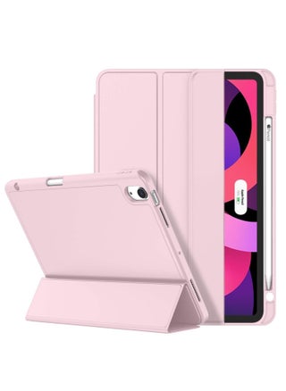 حافظة إلترازون لجهاز iPad Air مقاس 11 بوصة (M2، 2024) - متوافقة مع الجيل الرابع والخامس والسادس (2024/2022/2020) | حامل ثلاثي الطيات رفيع مع ملحق مغناطيسي | يدعم قلم Pencil Pro وقلم Pencil (USB-C) | حماية متينة باللون الوردي - pzsku/Z483743A8631E4A68AD8DZ/45/1744084819/2ed2a9a6-2b15-4861-b5f2-20acec2c68df