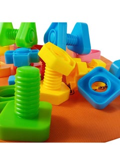 RAINBOW TOYFROG Jumbo Nuts And Bolts Toddler Toys - 40 Busy Bolts With Storage Tote & Book - Toddler & Baby Occupational Therapy Toys - Develop Fine Motor Skills Through Play  - Image 2