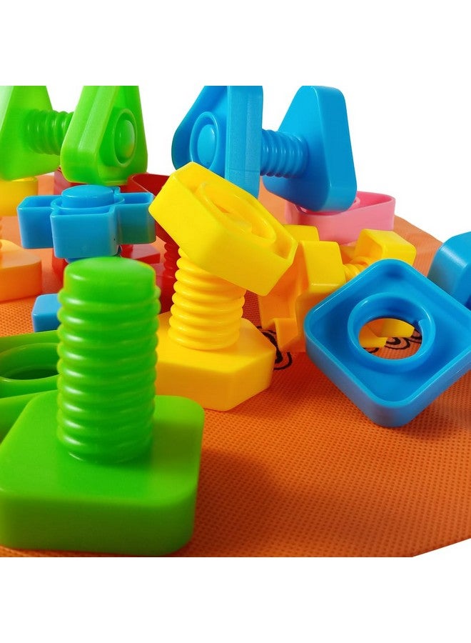 RAINBOW TOYFROG Jumbo Nuts And Bolts Toddler Toys - 40 Busy Bolts With Storage Tote & Book - Toddler & Baby Occupational Therapy Toys - Develop Fine Motor Skills Through Play  - Image 2