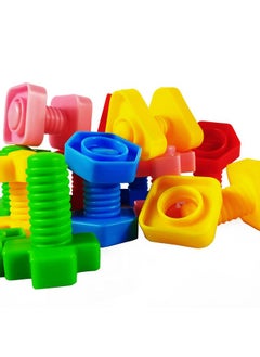 RAINBOW TOYFROG Jumbo Nuts And Bolts Toddler Toys - 40 Busy Bolts With Storage Tote & Book - Toddler & Baby Occupational Therapy Toys - Develop Fine Motor Skills Through Play  - Image 3