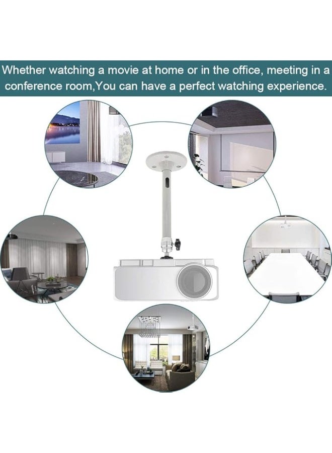 Universal Aluminium Projector Mount – 2-in-1 Ceiling & Wall Mount Bracket – 360° Swivel Multi-Angle Adjustment – High-Strength Projector Support for Home & Office. - Image 2