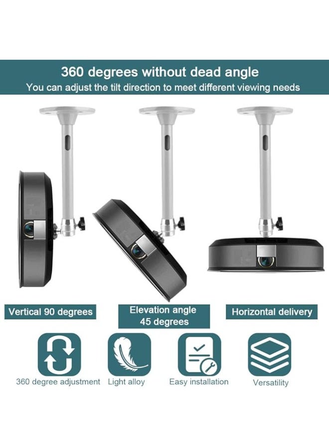 Universal Aluminium Projector Mount – 2-in-1 Ceiling & Wall Mount Bracket – 360° Swivel Multi-Angle Adjustment – High-Strength Projector Support for Home & Office. - Image 5