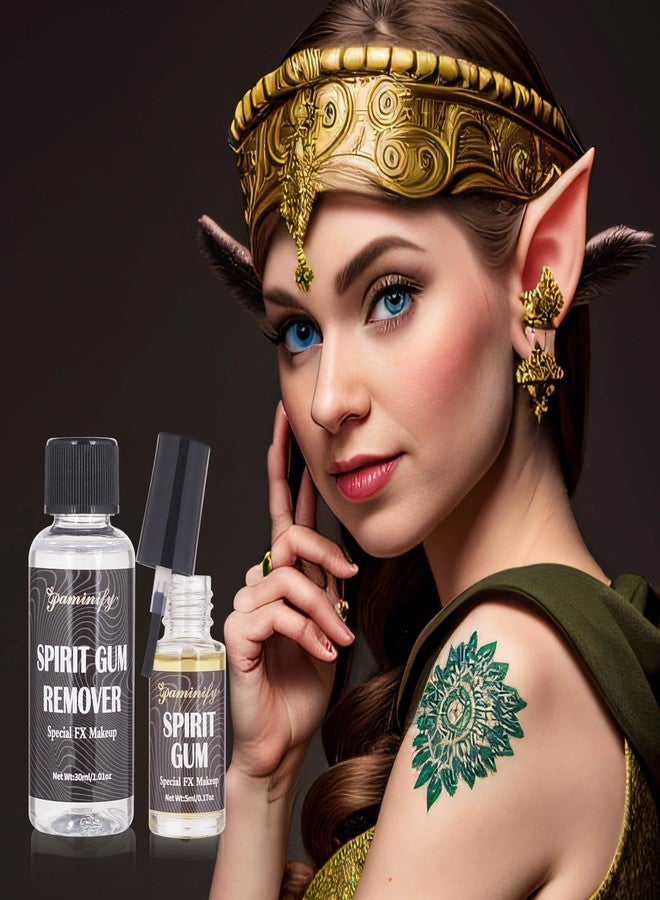 paminify طقم لاصق ومزيل لاصق باميني في - 5 مل لاصق + 30 مل مزيل مكياج SFX، لاصق مكياج احترافي للبروستhetics للهالوين، المسرح، الكوسبلاي، أزياء المؤثرات الخاصة - Image 3