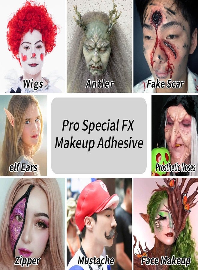 paminify طقم لاصق ومزيل لاصق باميني في - 5 مل لاصق + 30 مل مزيل مكياج SFX، لاصق مكياج احترافي للبروستhetics للهالوين، المسرح، الكوسبلاي، أزياء المؤثرات الخاصة - Image 5