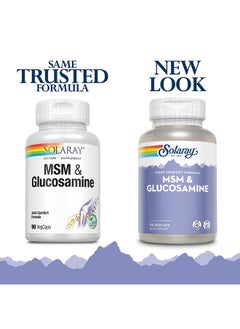 Solaray MSM & Glucosamine Veg Capsules For Joint Comfort & Joint Health 90's  - Image 4