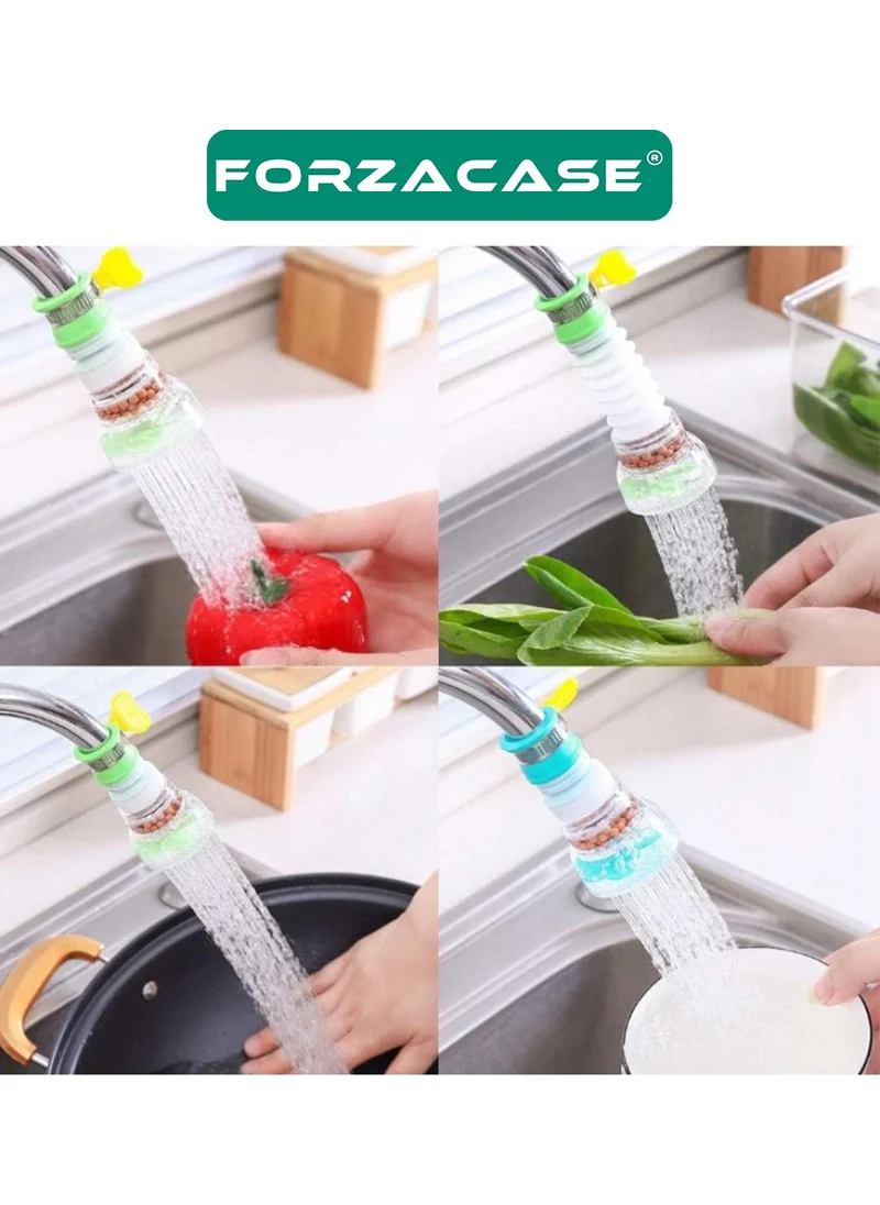 Forzacase 360 ​​Degree Rotatable Faucet Head with Transparent Head, Propeller and Stone Hose - FC217