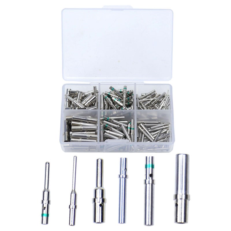 MOCW 180 Pcs Deutsch Connector Pins and Sockets Solid Contacts Size 12 16 20 Male Female Terminals DT Series Pin - Image 1