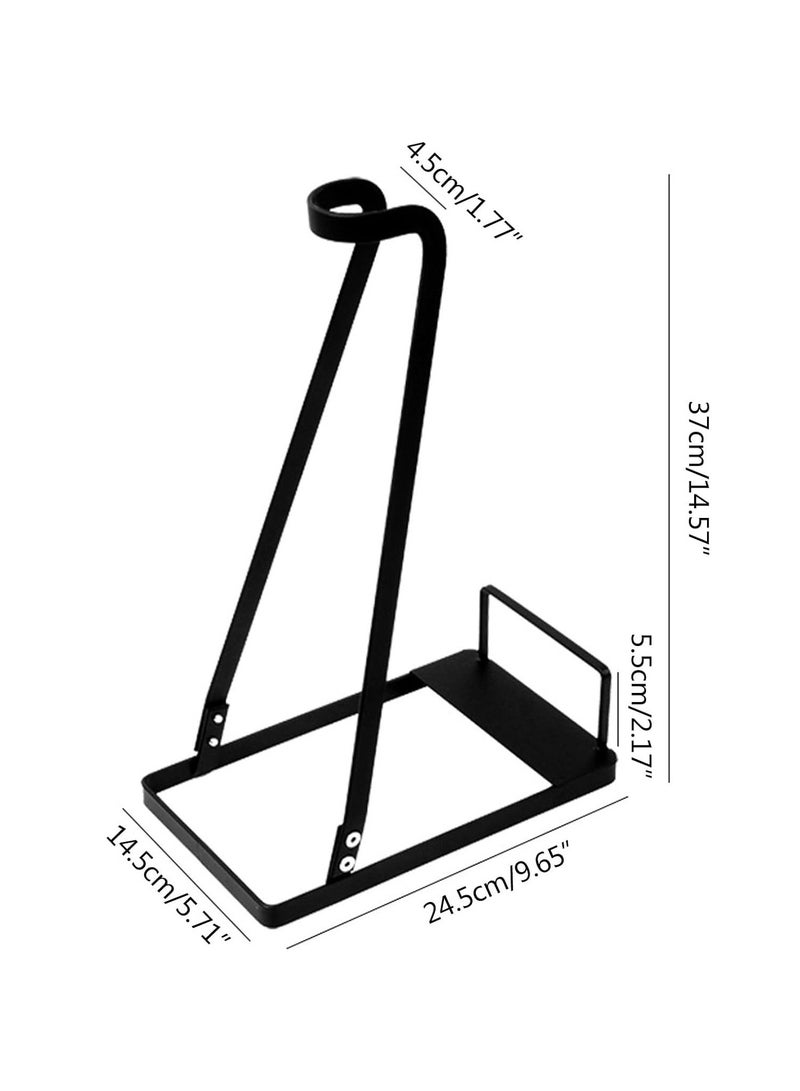 Arabest Metal Vacuum Stand, Stable Storage Bracket Holder, Universal Vacuum Cleaner Stand, Bracket Organizer Rack for Kitchen Floor Stand Holder Portable, Black  - Image 3