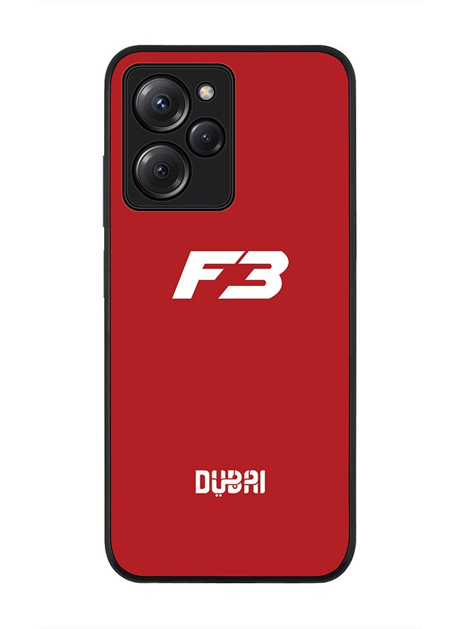 Stylizedd Rugged Black edge case for Poco X5 Pro Slim fit Soft Case Flexible Rubber Edges Anti Drop TPU Gel Thin Cover - Faz3 Dubai Red - Image 1