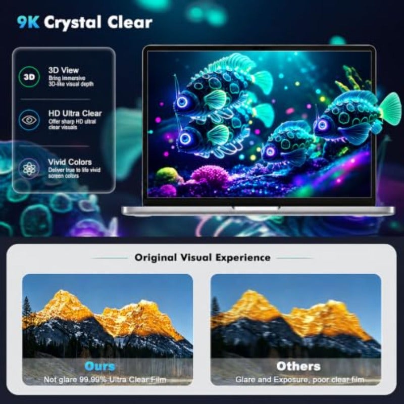 عبوتان واقي شاشة لابتوب قياس 17.3 بوصة من أجل HP و Dell و Asus و Samsung و Lenovo و Acer و MSI و Sony و LG و Razer Blade و Alienware شاشة كلية واضحة ذات وجهة 16:9 عالية الدقة مقاومة للخدش - Image 4