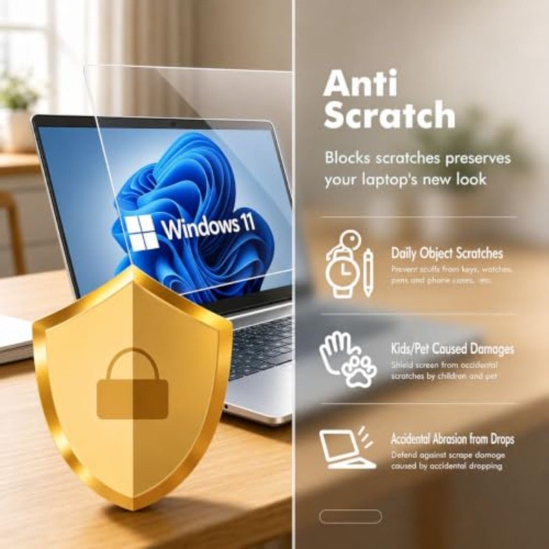 عبوتان واقي شاشة لابتوب قياس 17.3 بوصة من أجل HP و Dell و Asus و Samsung و Lenovo و Acer و MSI و Sony و LG و Razer Blade و Alienware شاشة كلية واضحة ذات وجهة 16:9 عالية الدقة مقاومة للخدش - Image 5