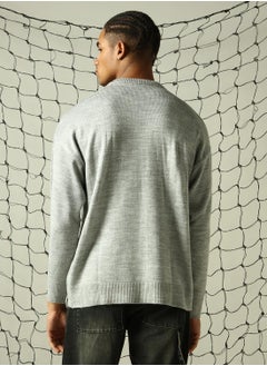 Hubberholme Men's Multicoloured 100% Acrylic Solid Oversized Sweater  - Image 3