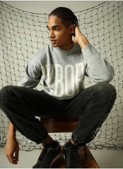 Hubberholme Men's Multicoloured 100% Acrylic Solid Oversized Sweater  - Image 1