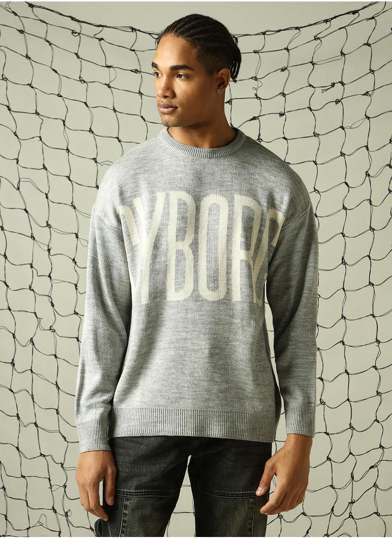 Hubberholme - Men's Multicoloured 100% Acrylic Solid Oversized Sweater - Image 1
