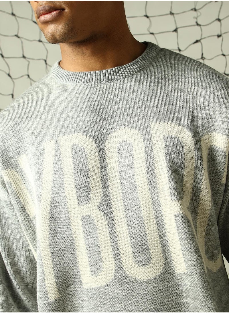 Hubberholme - Men's Multicoloured 100% Acrylic Solid Oversized Sweater - Image 1