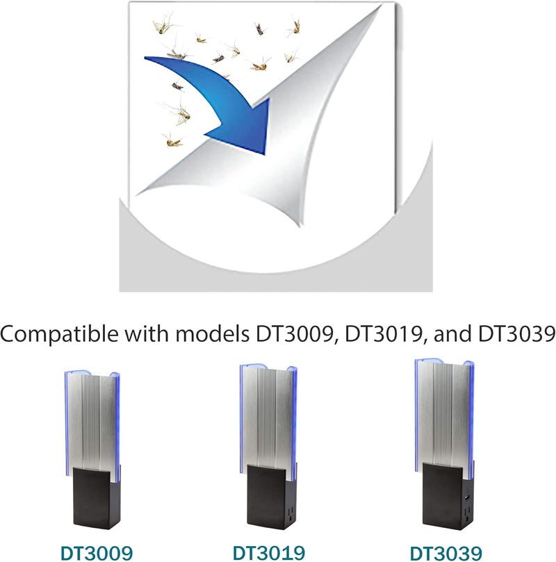 12 حزمة من ألواح اللاصق البديلة لمصيدة الحشرات والبعوض الداخلية Dynatrap DT3009 DT3019 DT3039، بطاقات لاصقة عادية - Image 3