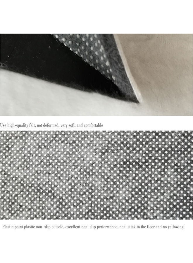 Y&D Warm Luxurious Modern Printed Rectangular Anti-Slip Carpet Beige/Black 140x200cm - Image 2