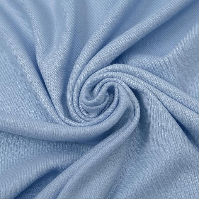Alexvyan Plain Winter Stole Warm Long Stoles Shawls Long Solid Scarves Woolen Women Casual Scarf Soft Wrap for Casual Formal Occassions- 200CM*70CM (Sky Blue) - Image 5
