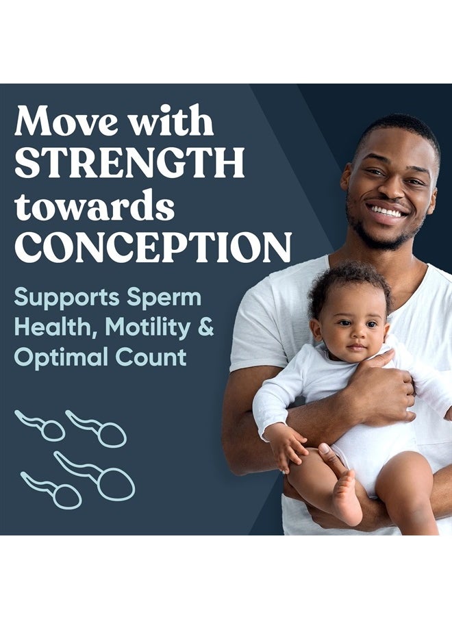 Eu Natural Conception For Him Fertility Supplements for Men, Male Booster Prenatal Optimal Sperm Count, Motility Strength, Folate Folic Acid - 60 Veg Soft Capsules  - Image 2