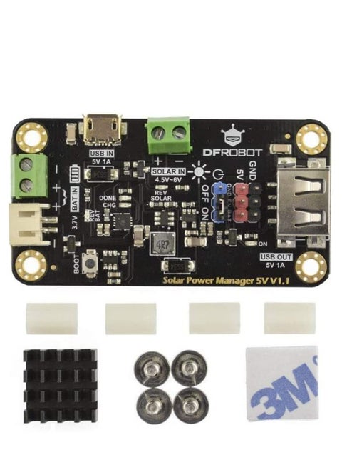 Solar Power Manager Module for 5V Solar Panel - Support Solar and USB Charging