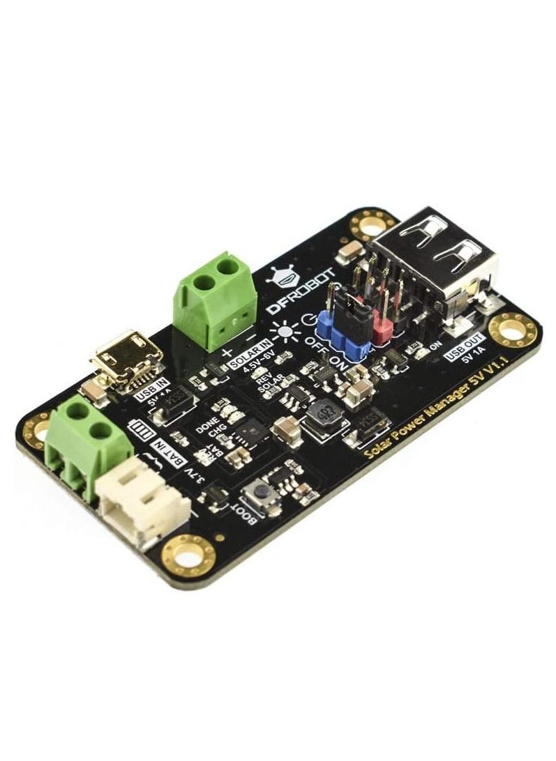 Solar Power Manager Module for 5V Solar Panel - Support Solar and USB Charging