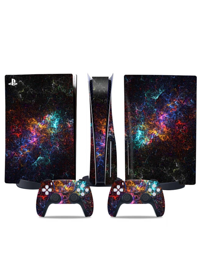 PS5 Full Body Sticker Star Neutral Colorful Film Cartoon Sticker Pain Sticker Optical Drive Digital Edition-Color:TN-DiskPS5-3514 - Image 1