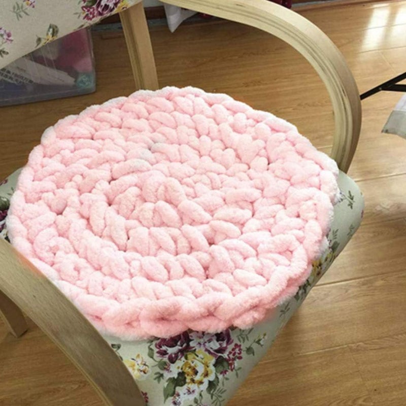Chunky Yarn, Knit Chenille Pink Arm Knitting Massive DIY Bulky Vegan Materials 1kg/2.2lb - Image 5