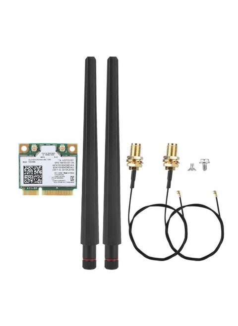 For Intel 7260AC 7260HMW Dual Band 2.4/5G Bluetooth 4.0 Network Card with 2PCS 6DBi Antenna