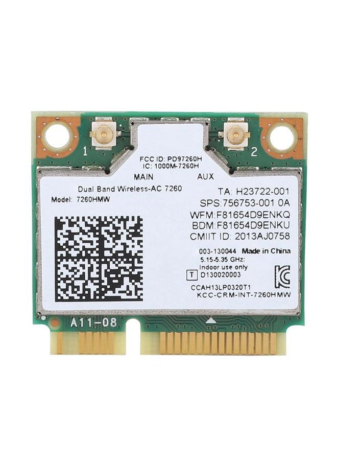 For Intel 7260AC 7260HMW Dual Band 2.4/5G Bluetooth 4.0 Network Card with 2PCS 6DBi Antenna