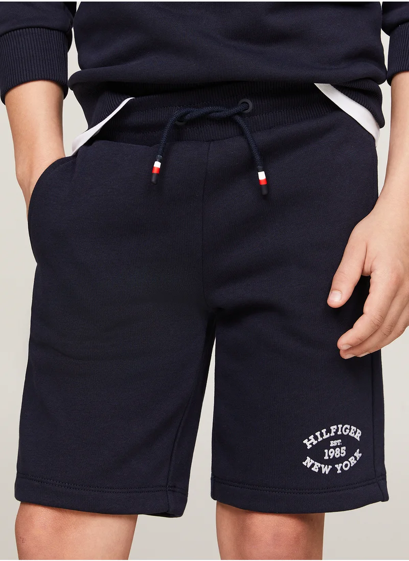 TOMMY HILFIGER MONOTYPE FLOCK REG SWEATSHORTS