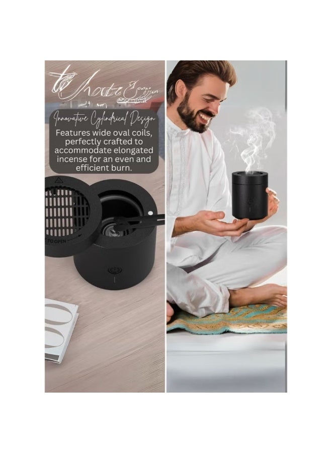ACLIX Rechargeable Electric Bakhoor Burner Portable USB Incense Burner for Oud Home Car Office Use Long Battery Life Muslim Gift - Image 3
