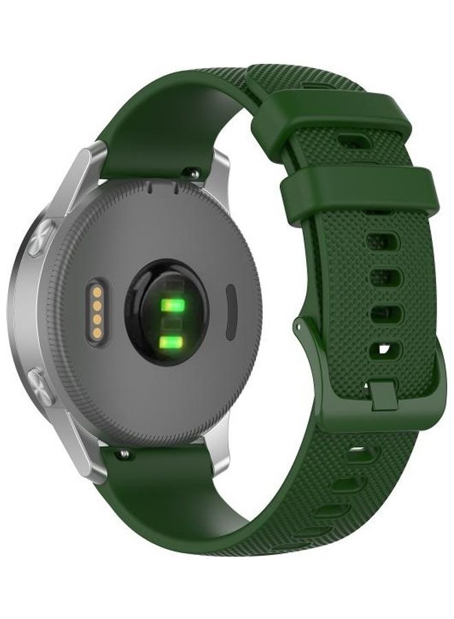 NIBEMINENT Replacement Silicone Watch Band For Garmin Active Army Green - Image 1