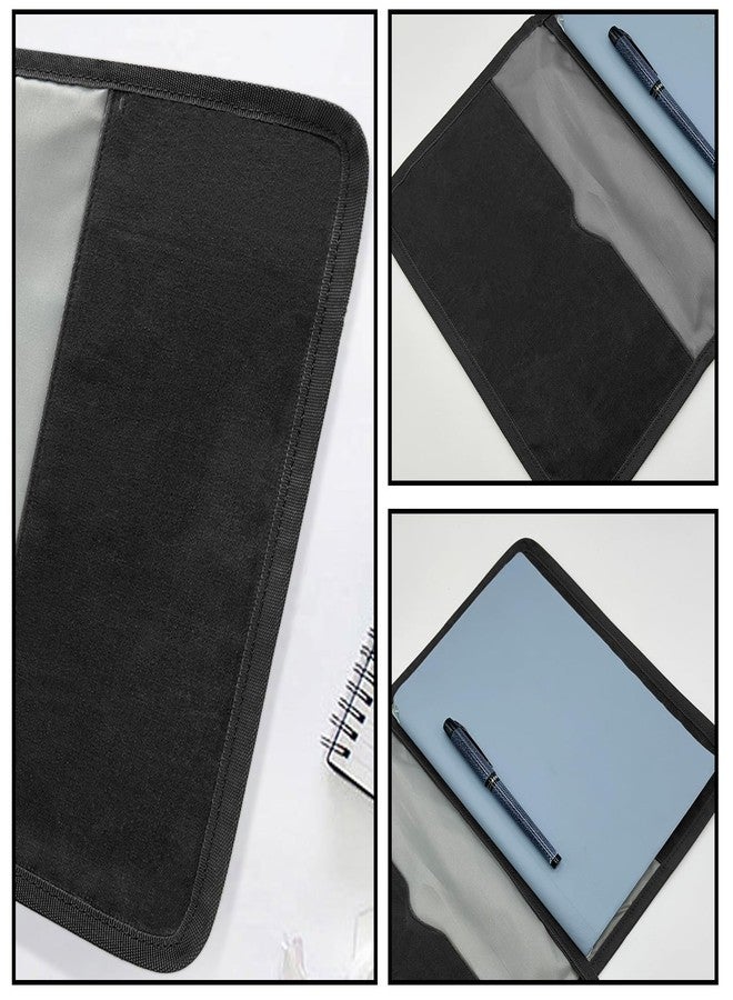 Baizoy Journal Cover for Field Notes Notebooks cover 10 X 8.25 Inch B5 Notebooks Cover, Water Resistant Steno Notebook Cover for Journal Accessories, Classy Waxed Canvas Sketchbook Cover Case Black (Black) - Image 3