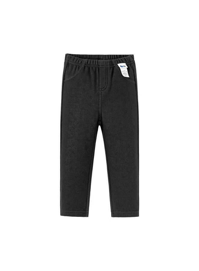 Minibala Fleece-lined Girls' Baby Thermal Denim-look Leggings Winter Warmth - Image 2
