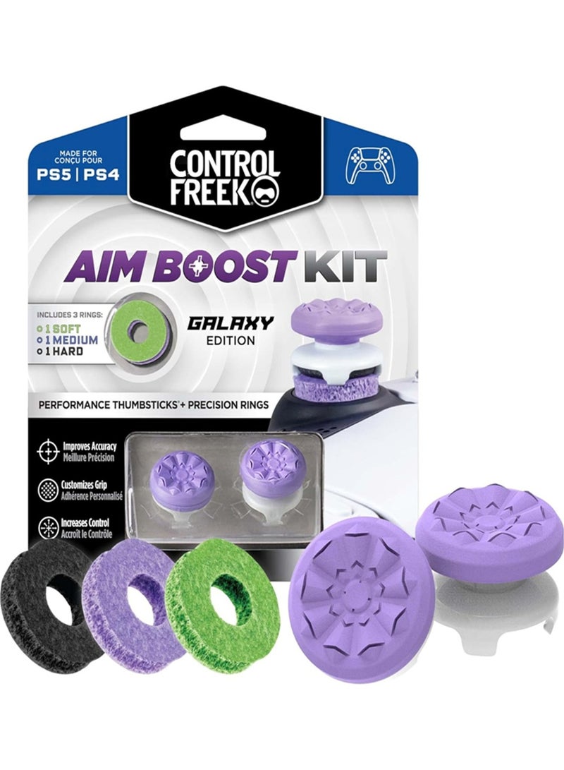 كونترولفريك مجموعة تعزيز الهدف KontrolFreek ليد تحكم بلاي ستيشن 5 (PS5) وبلاي ستيشن 4 (PS4) | تشمل عصي التحكم الأداء وحلقات الدقة | إصدار جالاكسي - Image 1